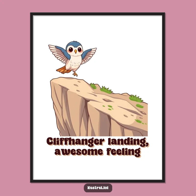 Funny Free Printable Wall Art: Focused Kestrel, Downloadable Decor for a Grounded Vibe