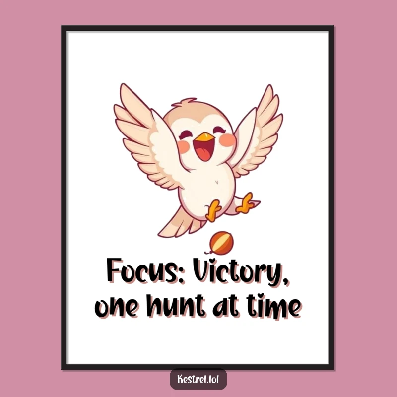 Free Printable Wall Art: Kestrel Diving Funny Downloadable Art Gift