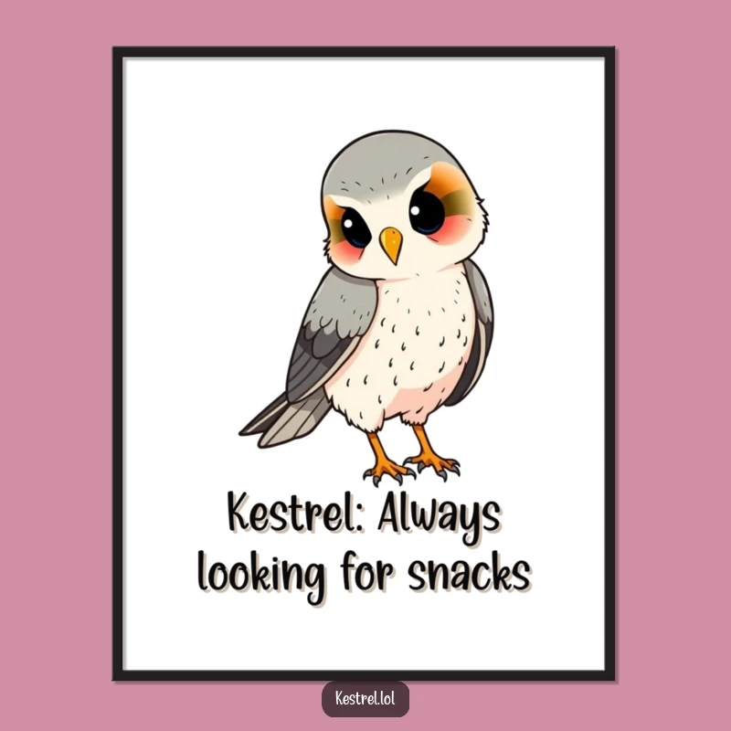 Free Printable Kestrel Wall Art: Funny Curious Bird Downloadable Decor