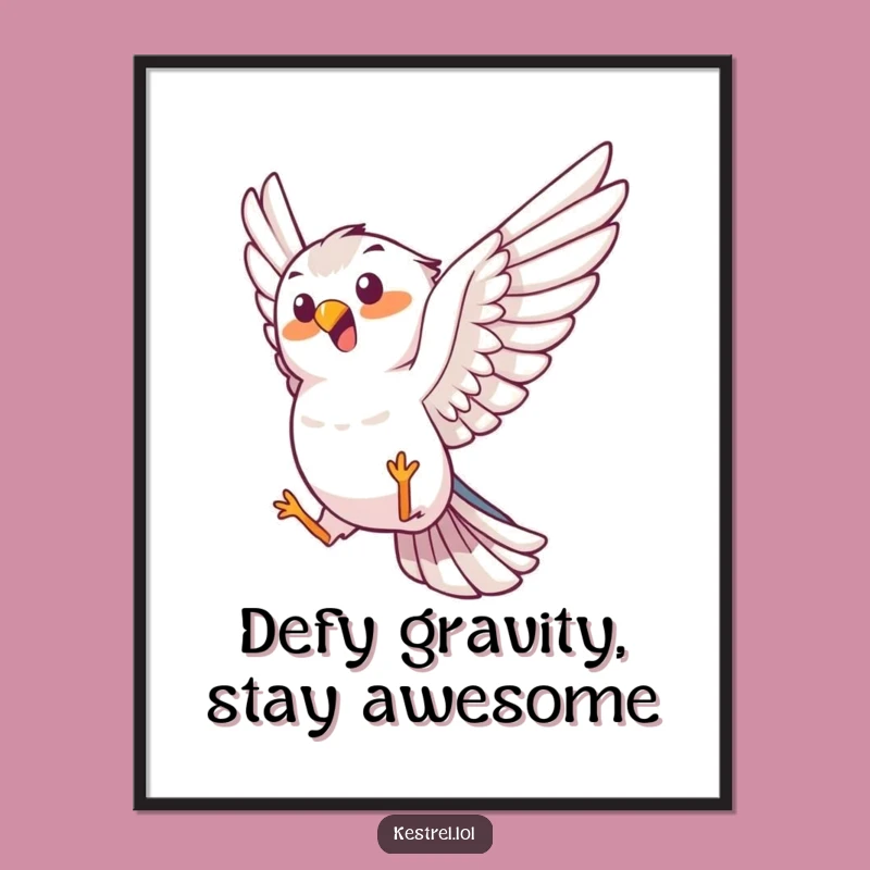 Funny Free Printable Kestrel Art: Aerial Trickster Bird Downloadable Wall Decor