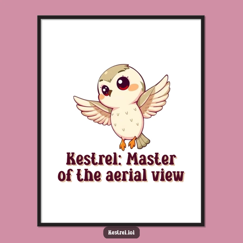 Funny Free Printable Kestrel Wall Art: Curious Hovering Bird, Unique DIY Downloadable Decor