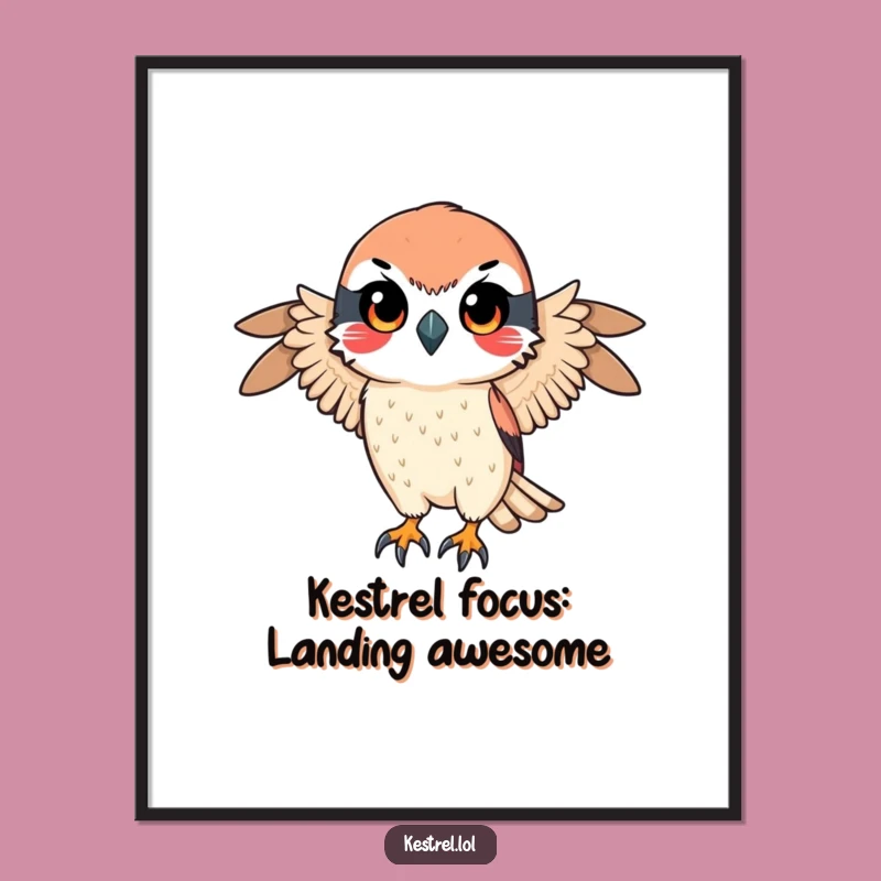 Funny Kestrel Free Printable Wall Art: Focused Hunter Art, Downloadable Gift!