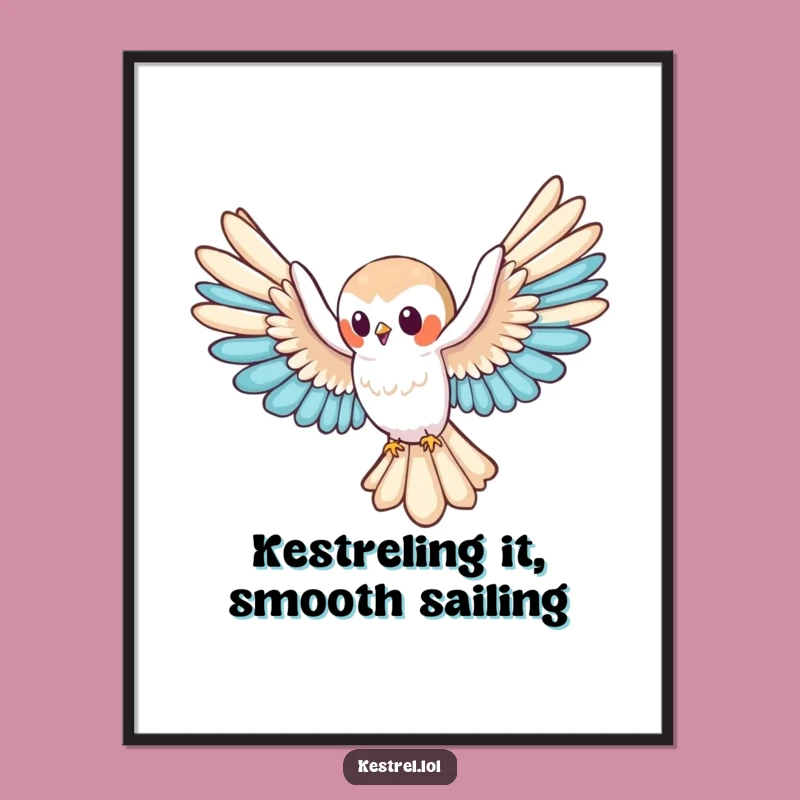 Free Printable Wall Art: Gliding Kestrel, Elegant Downloadable Art for Serene Spaces