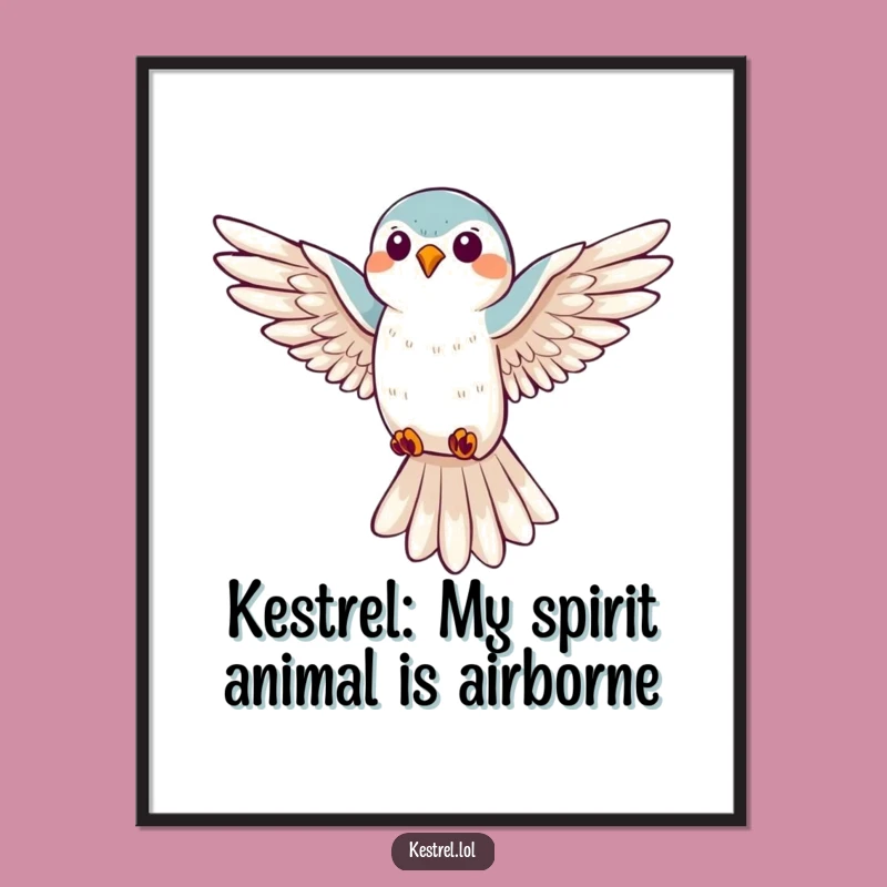 Free Printable Kestrel Wall Art: Funny Hovering Bird Downloadable Decor