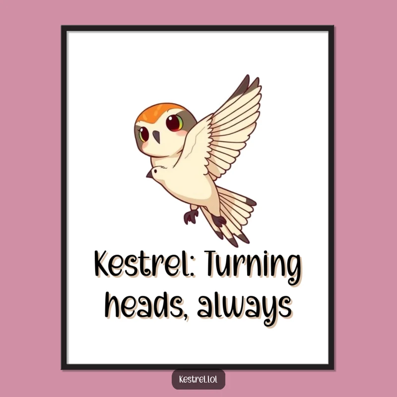 Free Printable Kestrel Wall Art: Funny Banking Bird Art, DIY Downloadable Decor