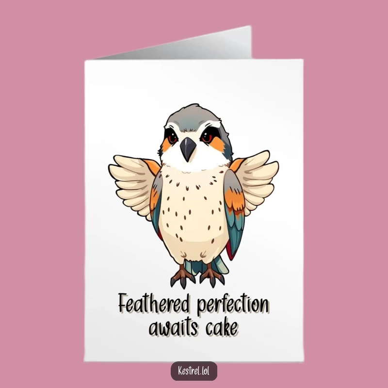 Free Printable Kestrel Birthday Card: Proud Bird Downloadable Gift for the Fabulous!