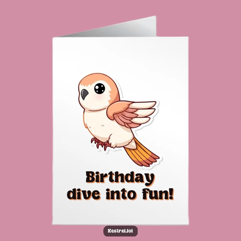 Free Printable Kestrel Dive Birthday Card - Fast & Funny Downloadable Gift