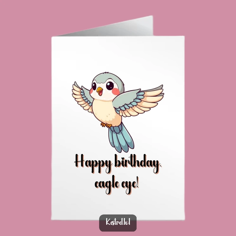 Free Printable Kestrel Birthday Card: Funny, Swift Downloadable Gift for Aviators