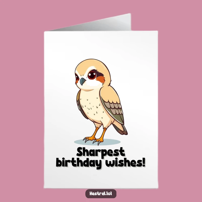 Free Printable Kestrel Scanning Birthday Card - Funny Downloadable Gift for Watchful Souls