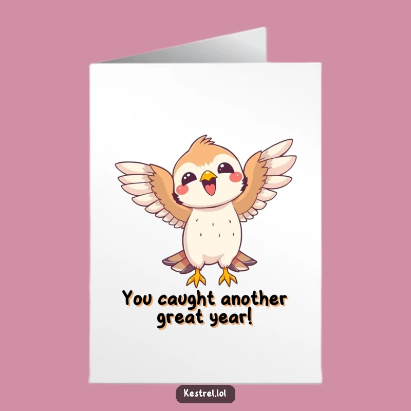 Free Printable Kestrel Birthday Card: Joyful Celebration, Catching Fun DIY Downloadable Gift