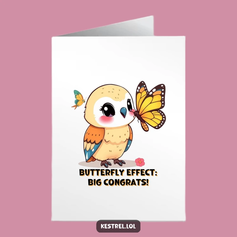 Free Printable Congrats Card: Kestrel's Wonder, Humorous Downloadable
