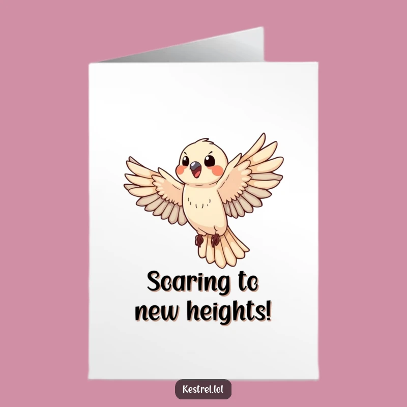 Free Printable Congrats Card: Happy Kestrel, Uplifting Downloadable Gift for Success