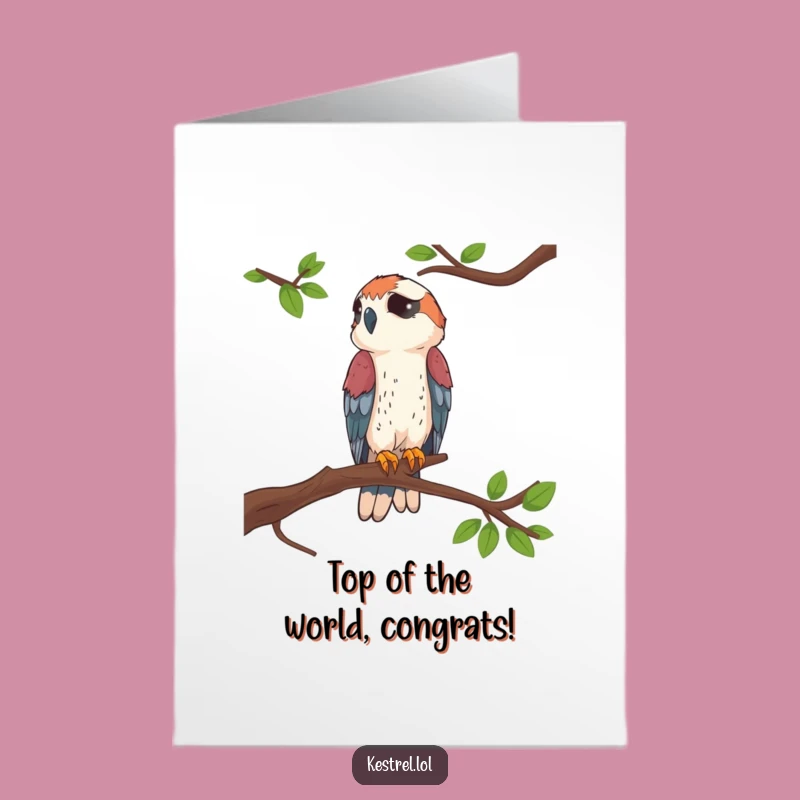 Free Printable Congrats Card: Proud Kestrel - Achievement Downloadable Gift