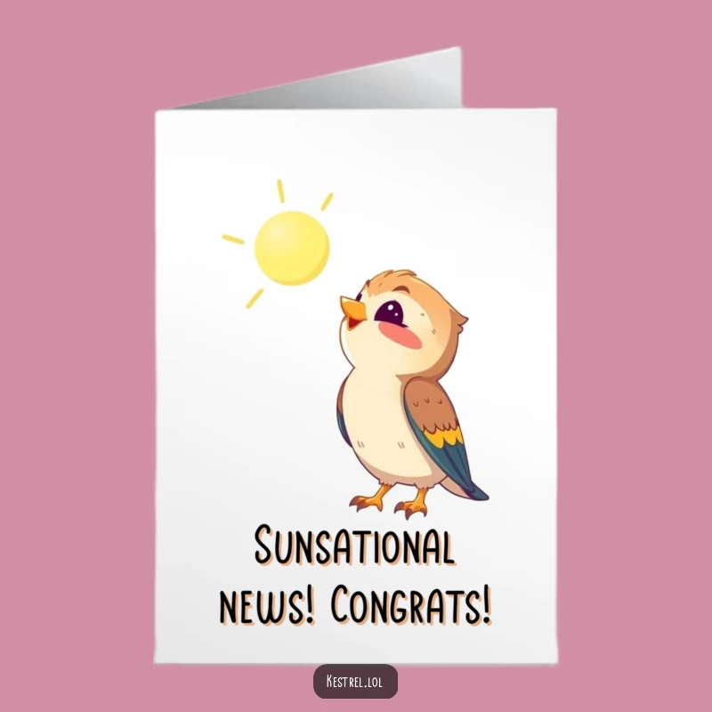 Free Printable Kestrel Congrats Card: Shine On, You Did It!