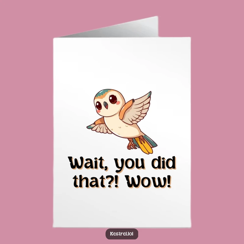 Free Printable Congratulations Card: Kestrel's Curious Success, Funny Downloadable Gift