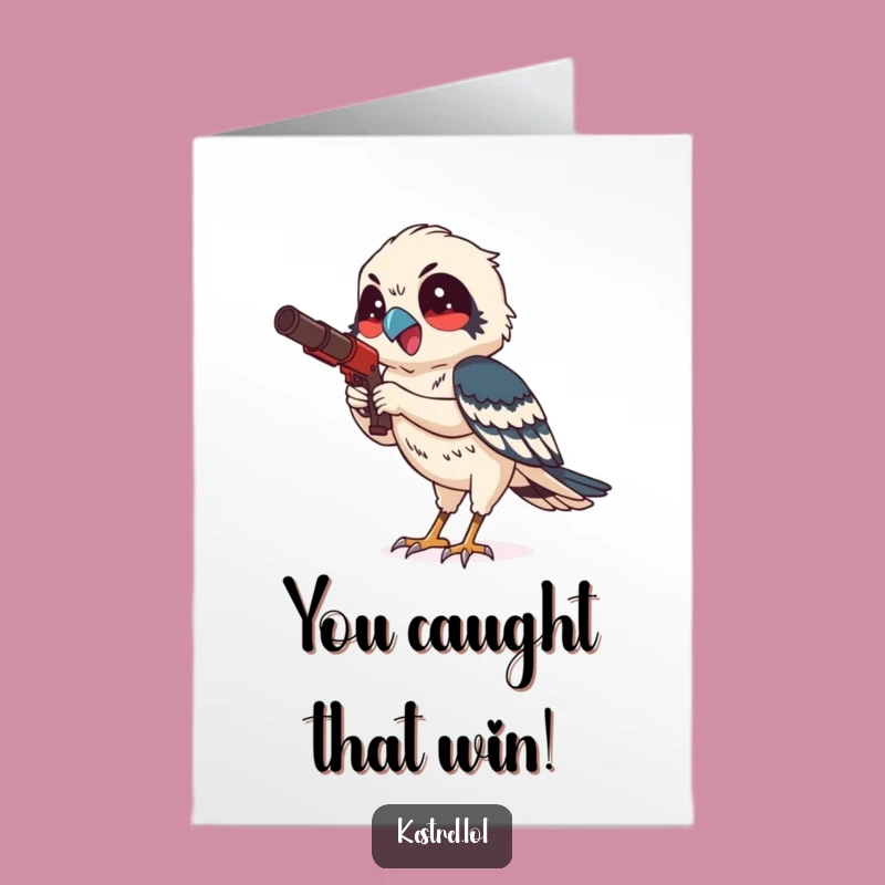 Free Printable Congrats Card: Focused Kestrel Hunt Funny Downloadable Kestrel Gift