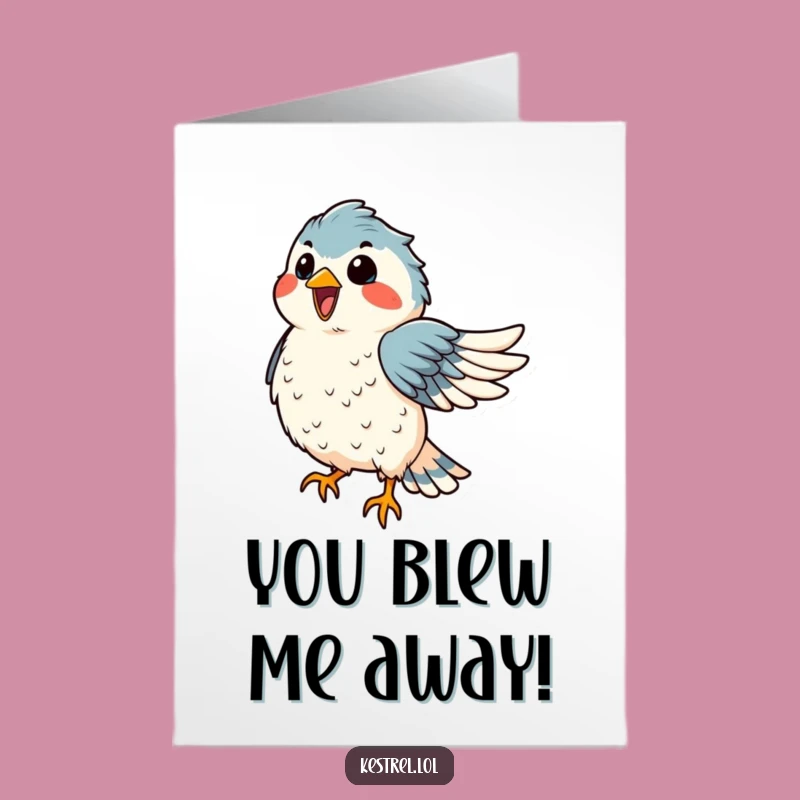 Free Printable Thank You Card: Dancing Kestrel - Funny Downloadable Gratitude!