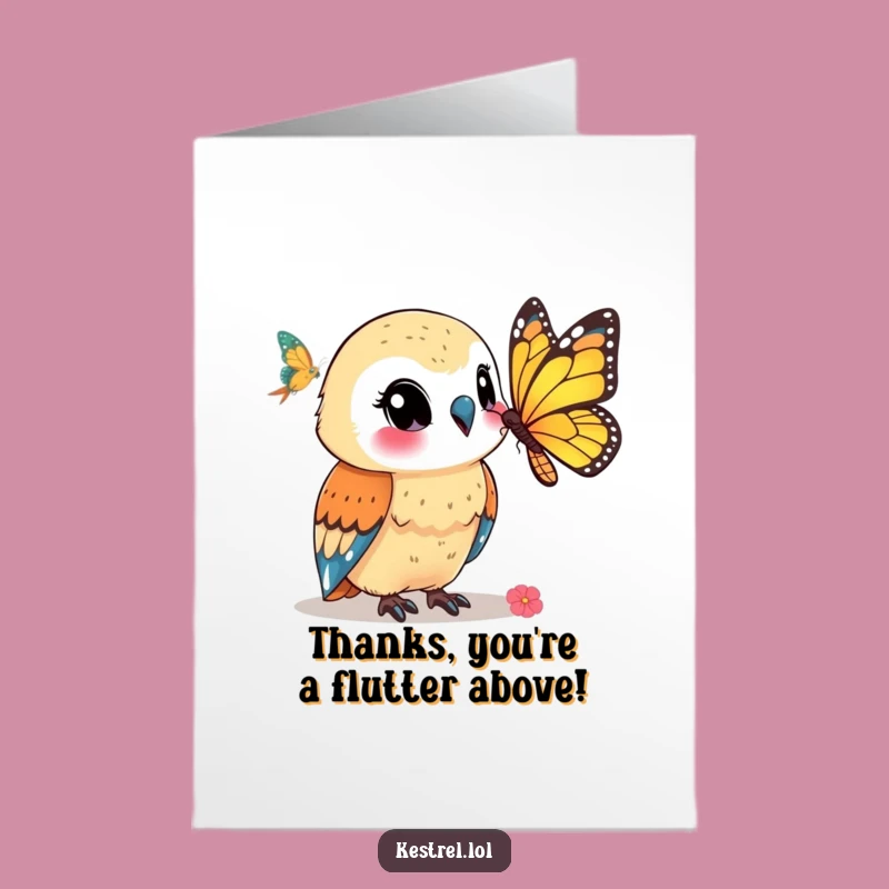 Free Printable Thank You Card: Kestrel's Appreciation, Humorous Downloadable