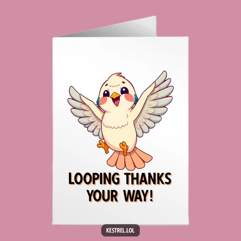 Free Printable Kestrel Thank You Card: Thanks for the Joyride!