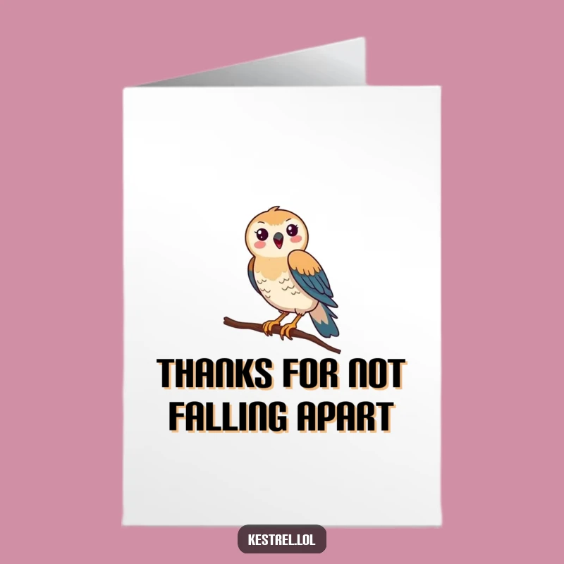 Free Printable Thank You Card: Kestrel's Gratitude, Funny Downloadable Gift