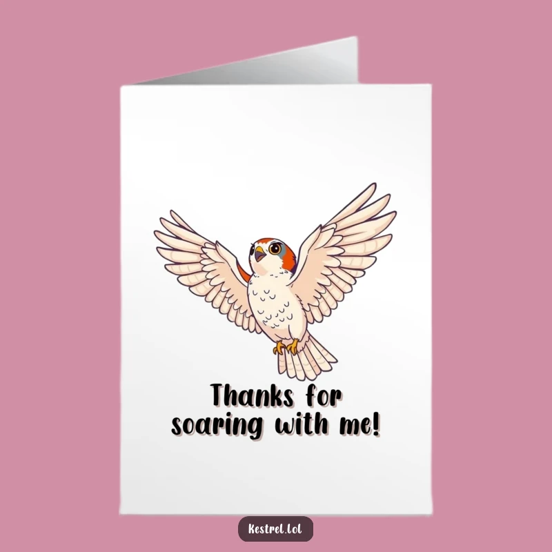 Free Printable Kestrel Thank You Card: Majestic Funny Downloadable Gratitude