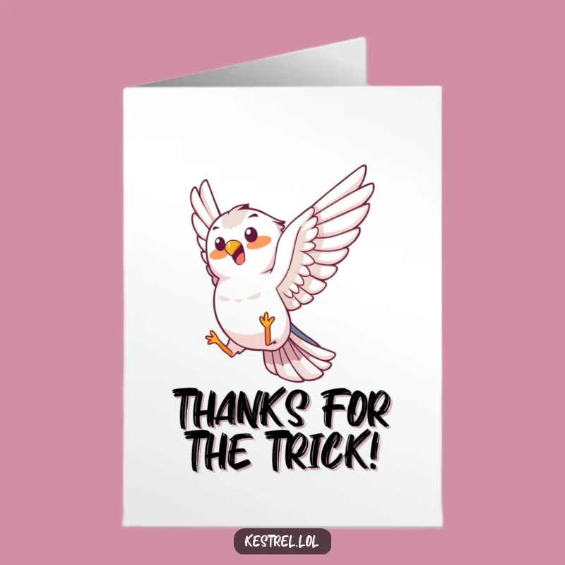 Free Printable Kestrel Thank You Card: Aerial Trickster Bird Downloadable Gratitude