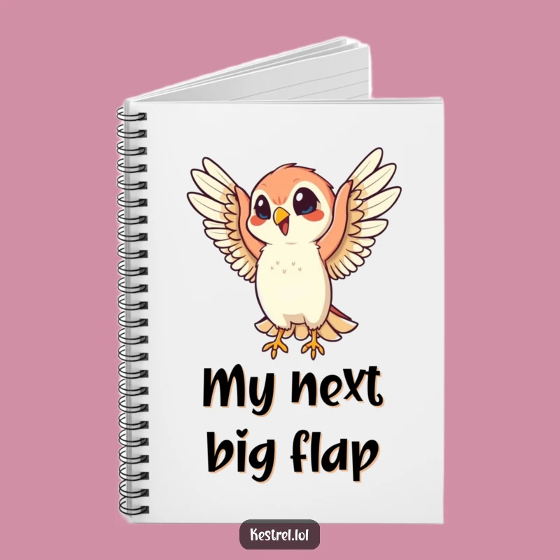 Funny Cheerful Kestrel Notebook: Jot Down Ideas with Bird Humor, Great Funny Gift