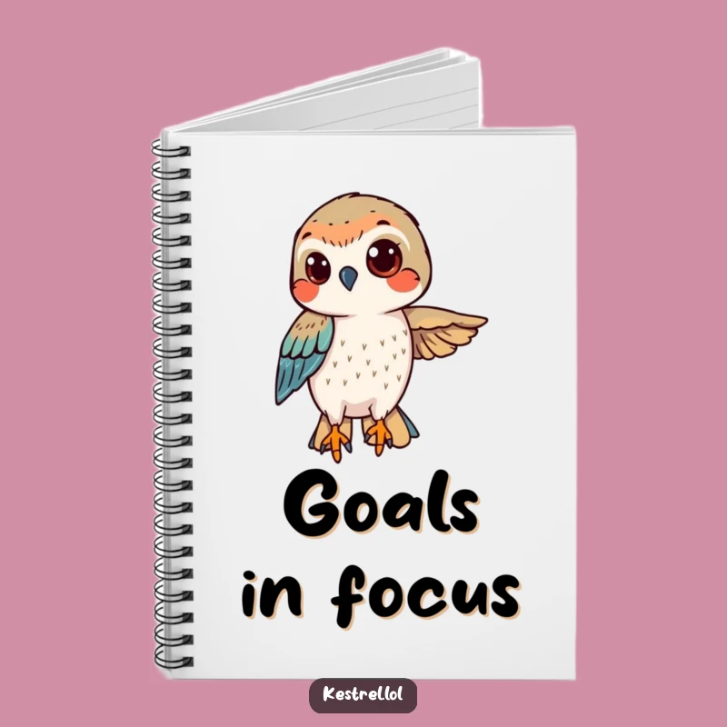 Funny Determined Kestrel Notebook - Jot Down Focused Goals