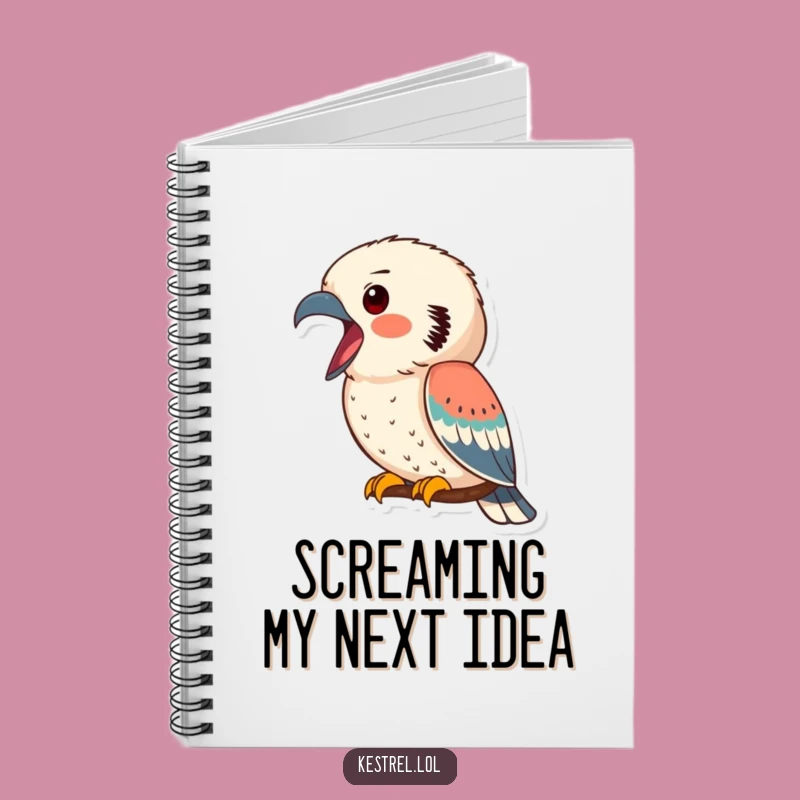 Funny Kestrel Calling Notebook - Jot Down Your Thoughts with Avian Flair