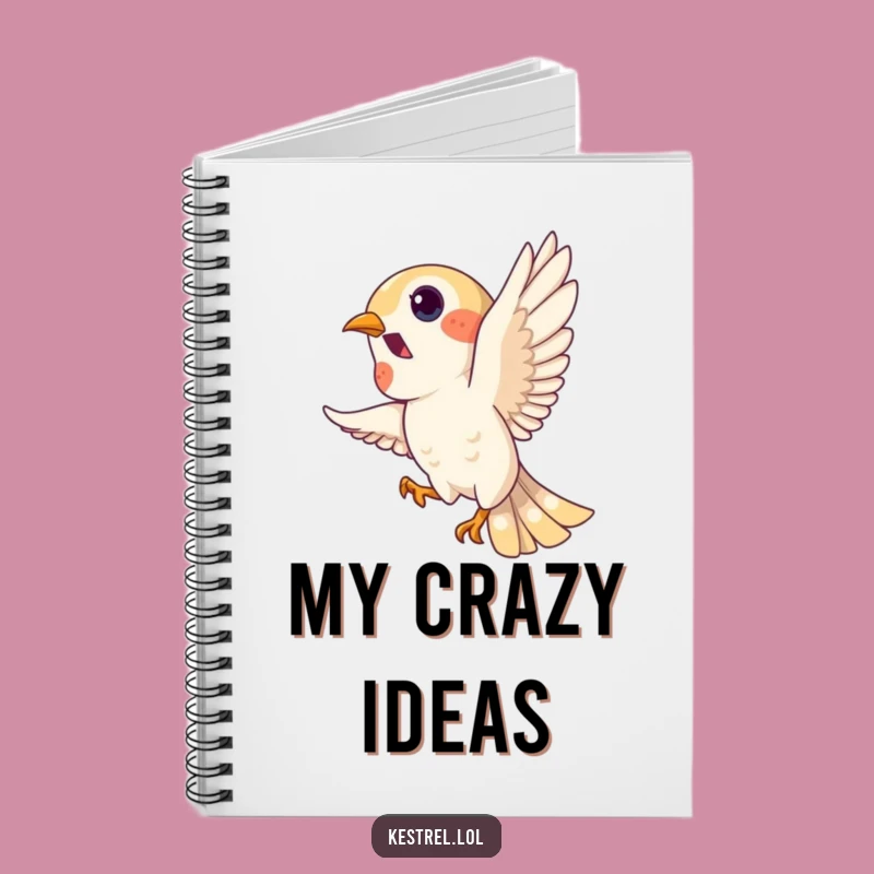 Funny Kestrel Loop Notebook - Journaling with a Playful Bird