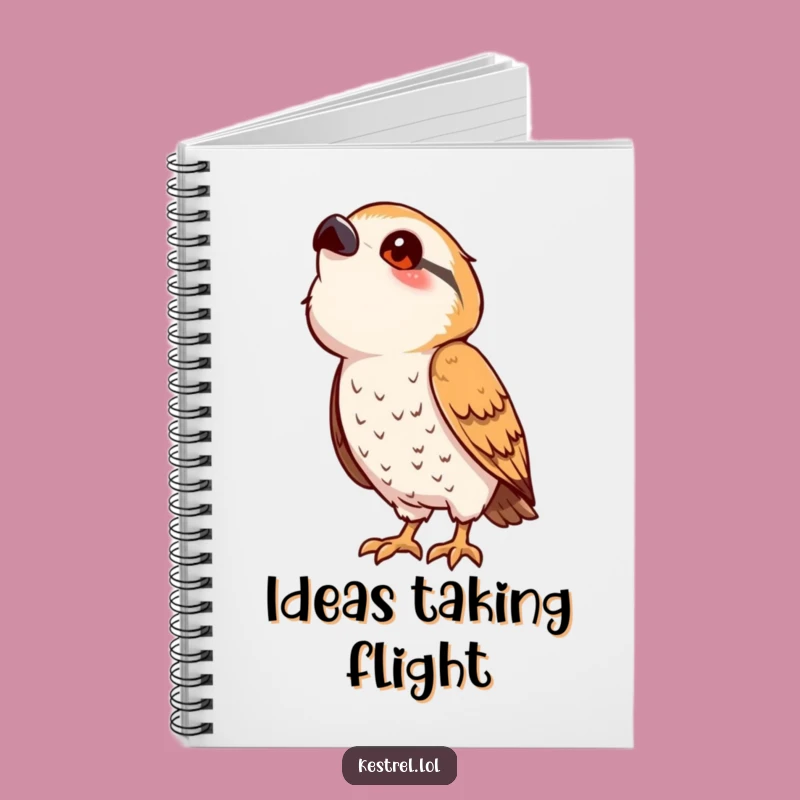 Funny Kestrel Notebook: Cute Curious Bird Journal, Playful Gift Idea