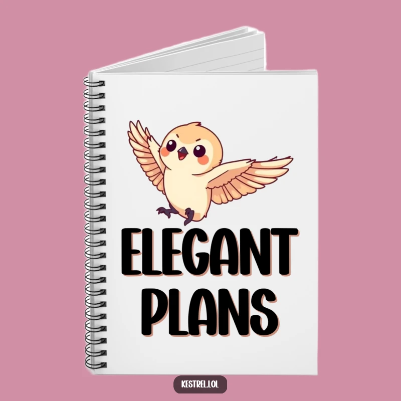 Funny Kestrel Notebook: Graceful Landing - Elegant Journal Gift