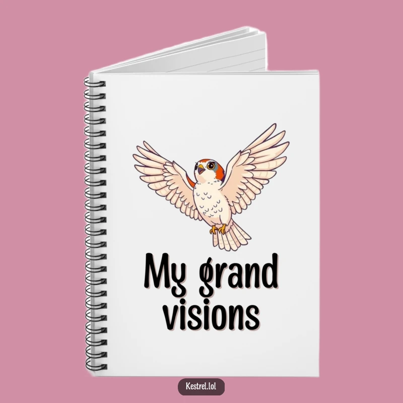 Funny Kestrel Notebook - Majestic Bird of Prey Journal Gift