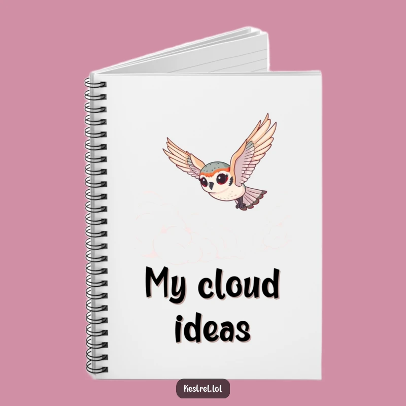 Funny Tiny Kestrel Notebook - Goofy Bird Journal Gift