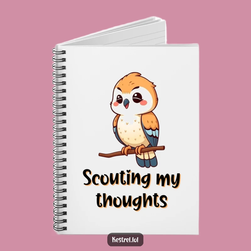 Funny Winking Kestrel Notebook: Playful Scouting for Ideas