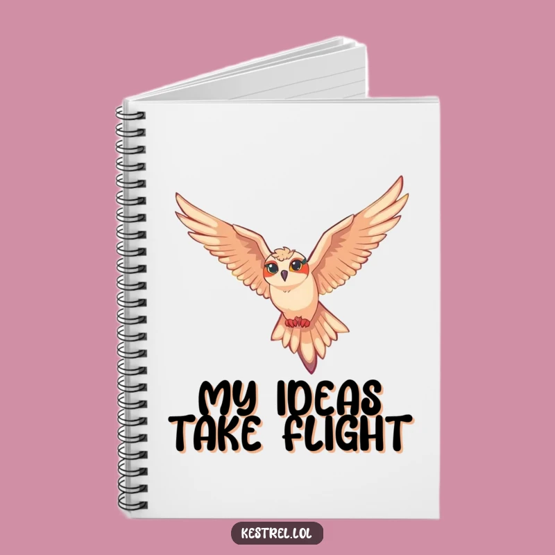 Funny Soaring Kestrel Notebook: Effortless Gliding Notes and Ideas