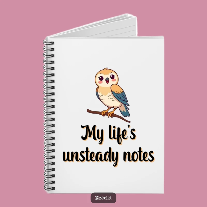 Funny Kestrel Balance Notebook: Comical Bird Journal, Hilarious Gift for Writers