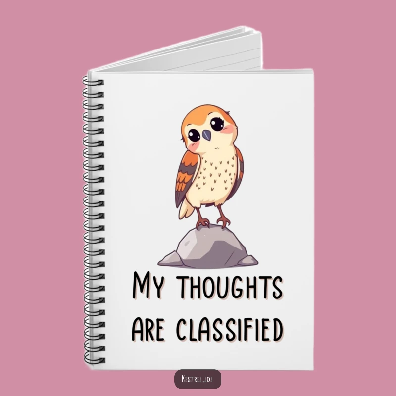 Funny Curious Kestrel Notebook: Jot Down Ideas Bird Gift