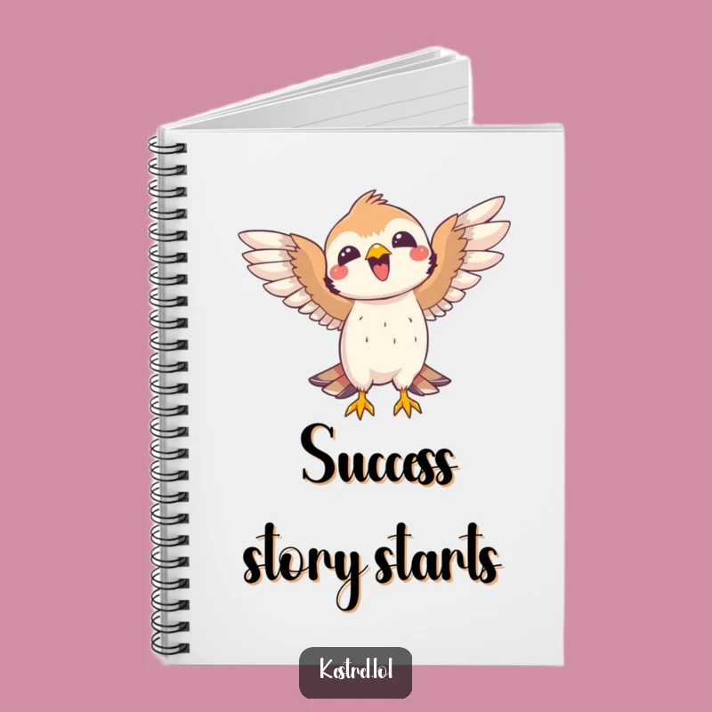 Funny Joyful Kestrel Notebook: Record Wins with Celebratory Bird Pages