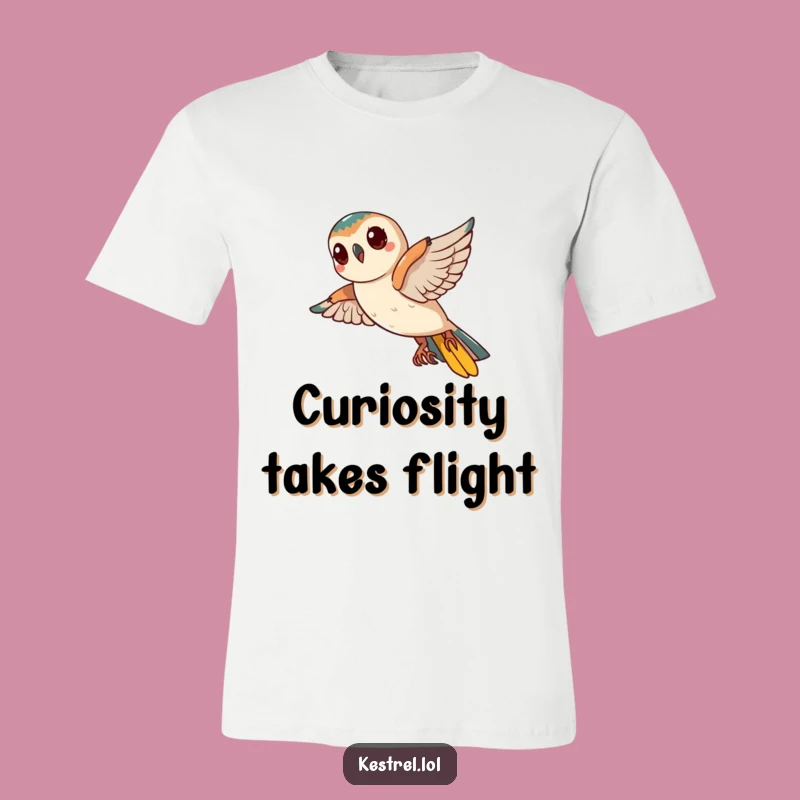Funny Kestrel Head Tilt T-Shirt: Curious Bird Apparel, Great Funny Gift