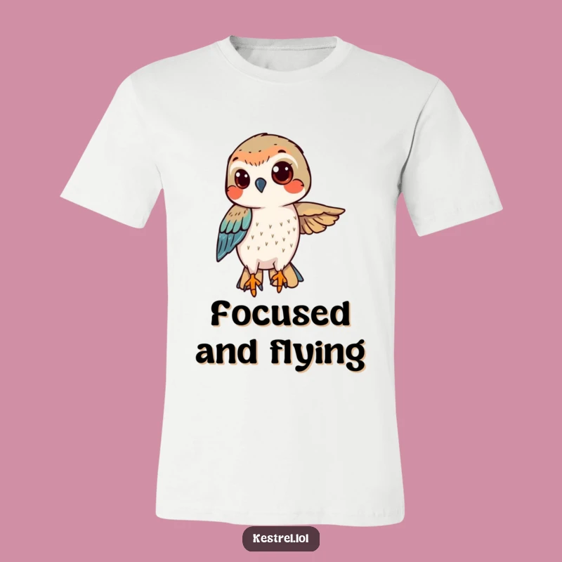 Funny Determined Kestrel T-Shirt - Confident Hover Style