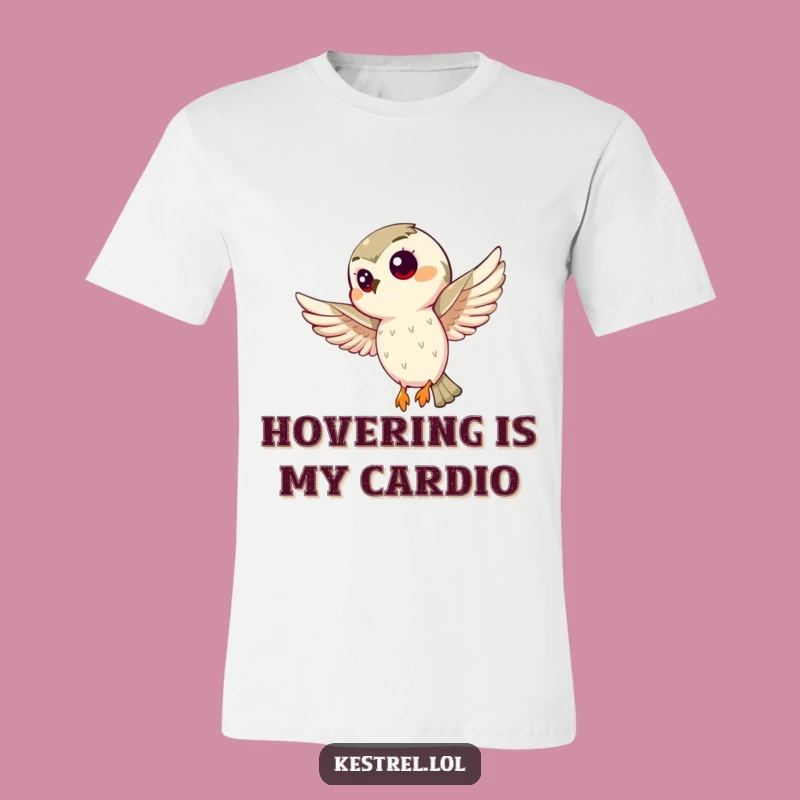Funny Curious Kestrel T-Shirt: Hovering Bird Lover Tee, Hilarious Gift