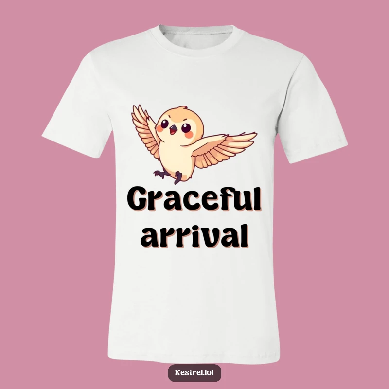 Funny Kestrel T-Shirt: Graceful Landing - Stylish Gift