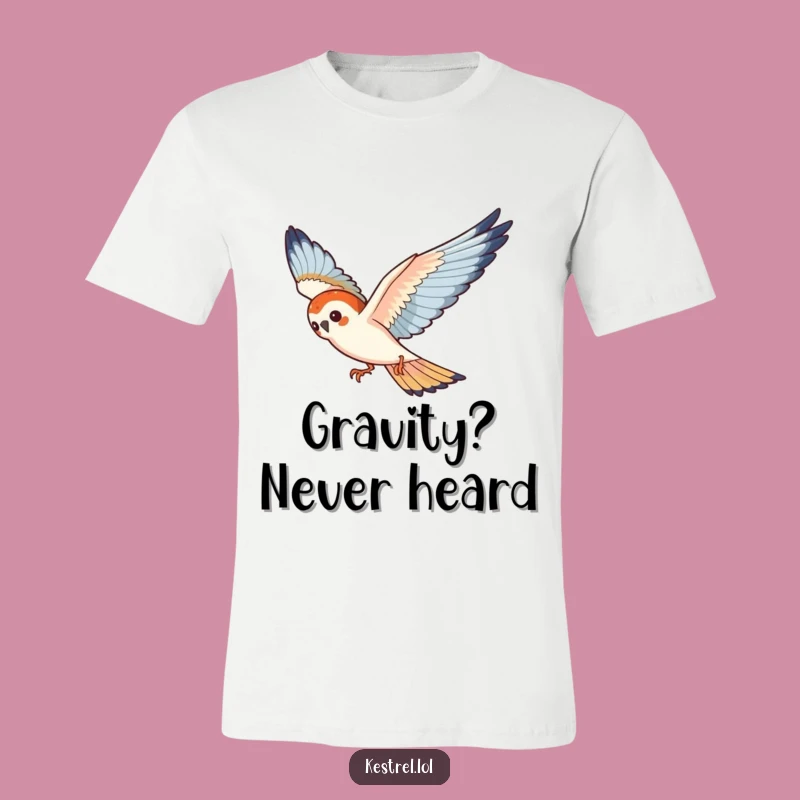 Funny Kestrel T-Shirt - Playful Dive, Expressive Style