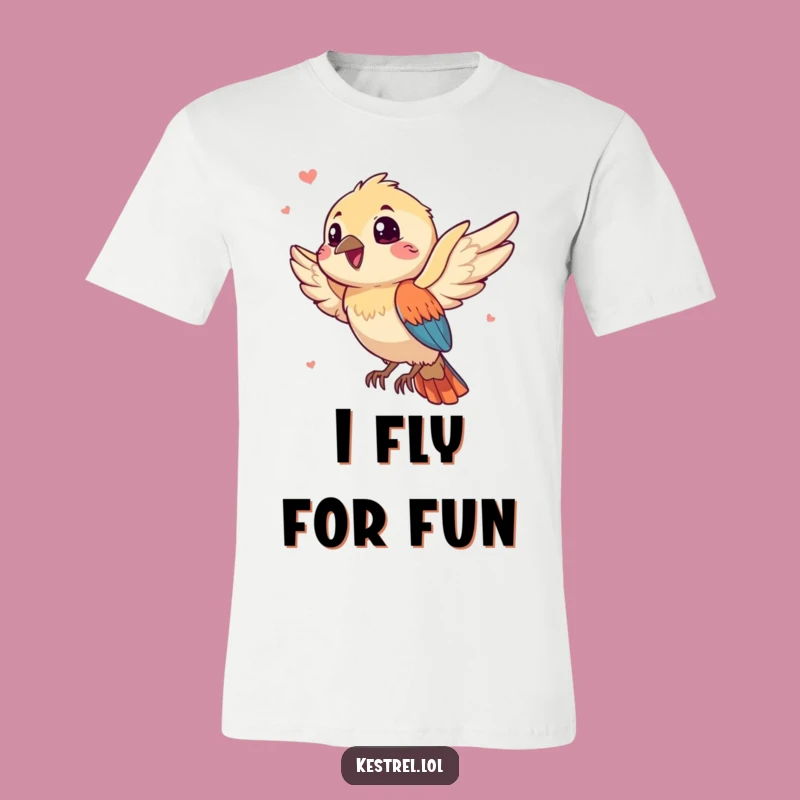 Funny Gleeful Kestrel T-Shirt - Wear the Joy of a Playful Breeze!