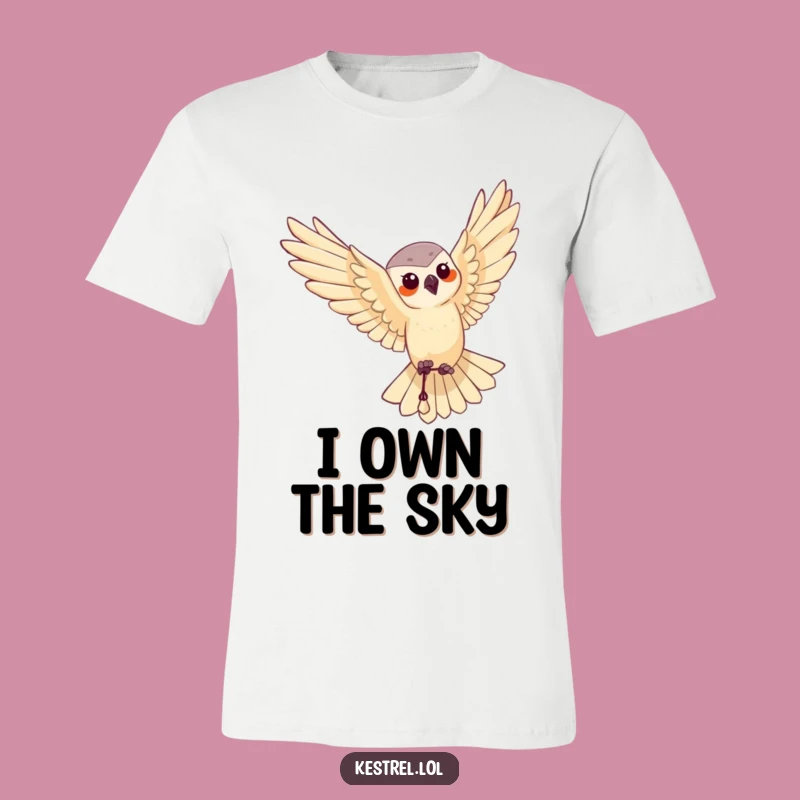 Funny Kestrel Aerial T-Shirt: Fly High with Humor!
