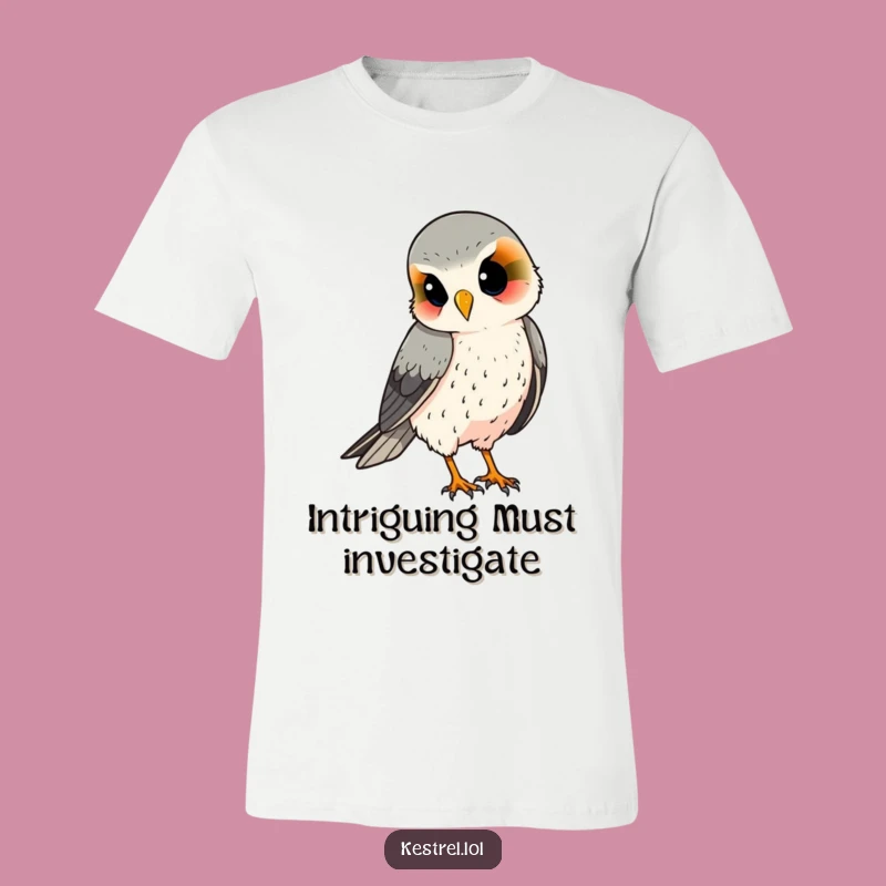 Funny Kestrel T-Shirt: Curious Observer Design, Witty Gift for Bird Nerds