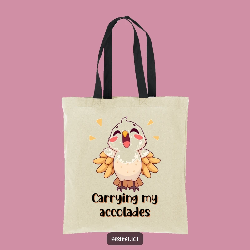 Funny Triumphant Kestrel Tote Bag: Carry Your Victory Gift