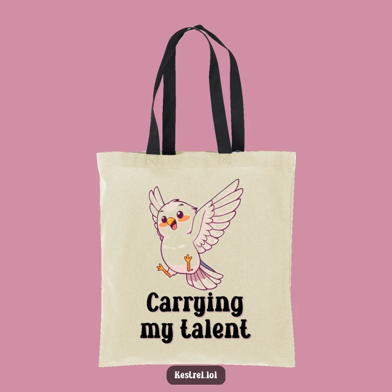 Funny Kestrel Trick Tote Bag - Carry Your Joy with this Bird Art