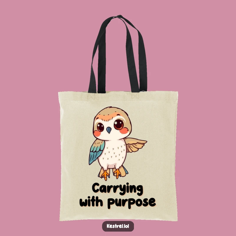 Funny Determined Kestrel Tote Bag - Carry Your Focus